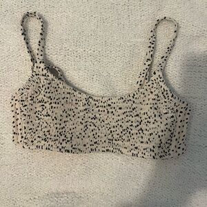 Spotted Beige and Black Crop Top